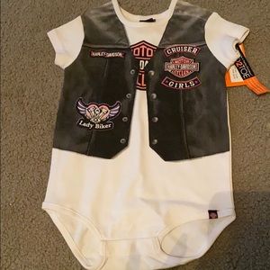 Harley Davidson onsie- girls